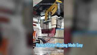 Máquina automática de bobinado de estator vertical para producción de motores